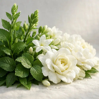 Green and Creamy Florals